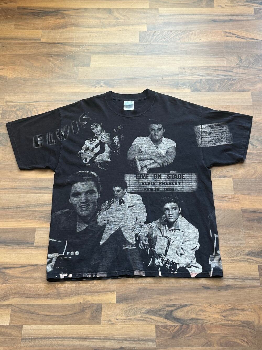 Elvis faded AOP Size Xl